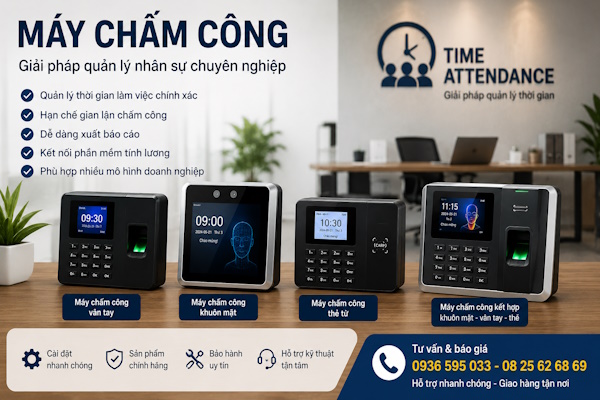 Máy chấm công tại phường An Phú Đông