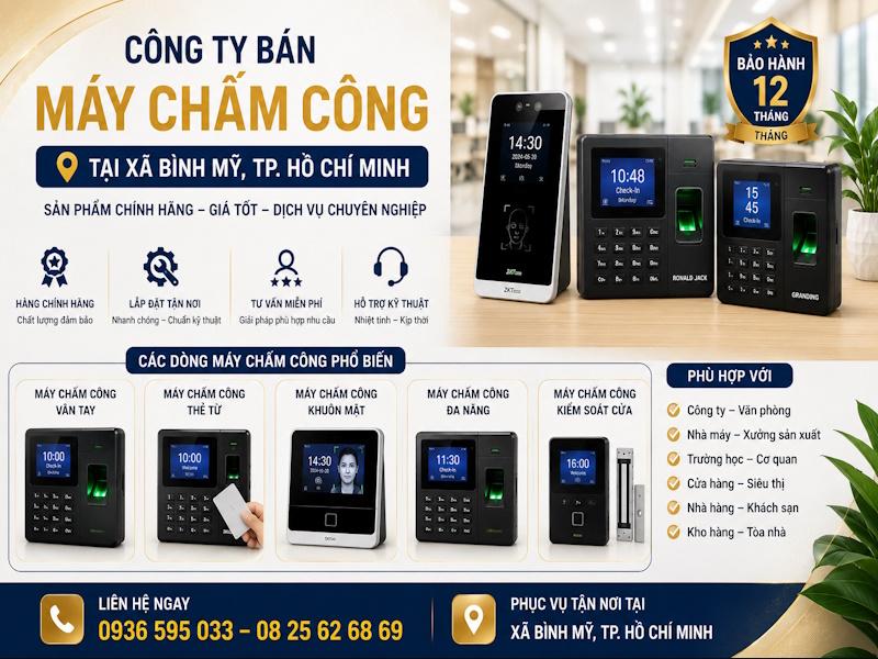Công ty bán máy chấm công tại xã Bình Mỹ