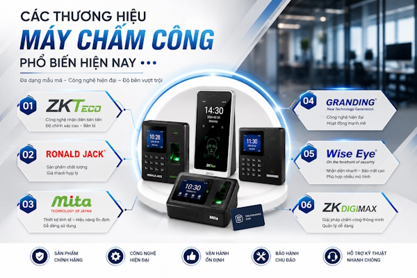 Cung cấp máy chấm công chính hãng tại xã Bình Mỹ