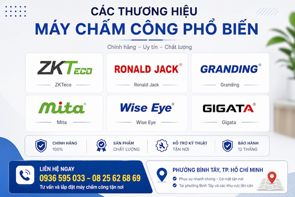 Chuyên lắp đặt máy chấm công tại phường Bình Tây