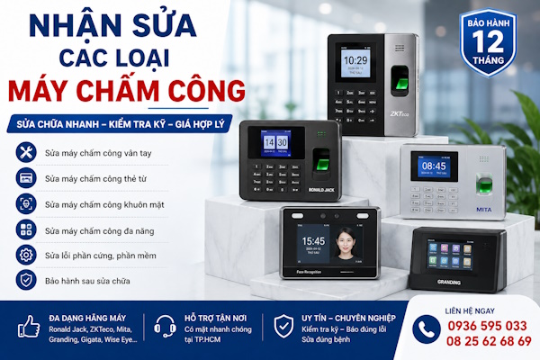 Chuyên sửa chữa máy chấm công tại phường Bình Tây