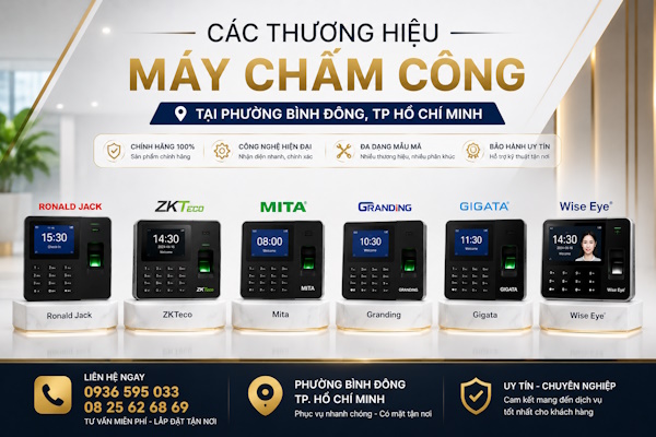Nhận lắp đặt máy chấm công tại phường Bình Đông