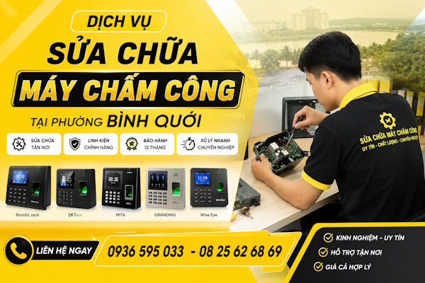 Chuyên sửa chữa máy chấm công tại phường Bình Quới tpHCM