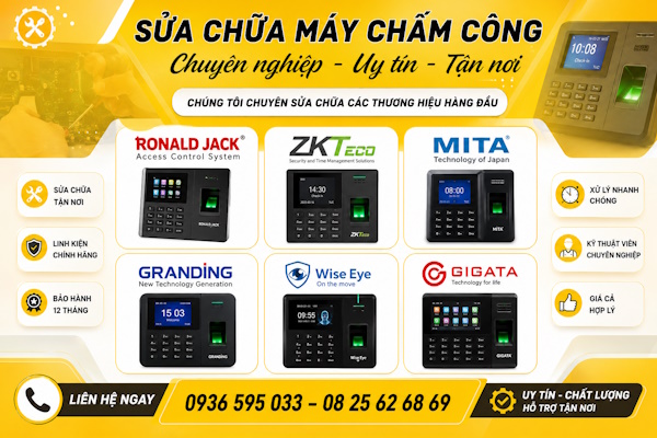 Dịch vụ sửa chữa máy chấm công tại Bình Quới