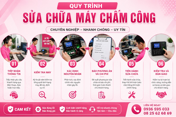 Sửa máy chấm công tại phường Cầu Kiệu