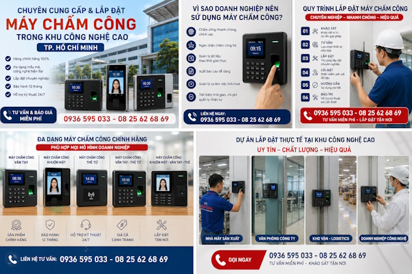 máy chấm công tại khu công nghệ cao giá rẻ