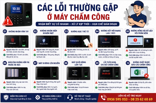 Dịch vụ sửa chữa máy chấm công tại xã Đông Thạnh chuyên nghiệp