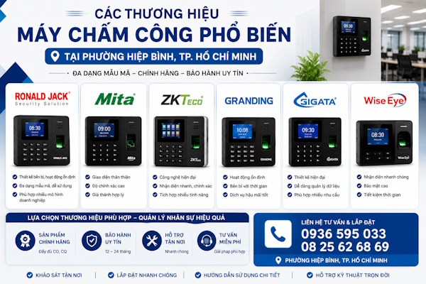 Máy chấm công vân tay tại phường Hiệp Bình, tp Hồ Chí Minh