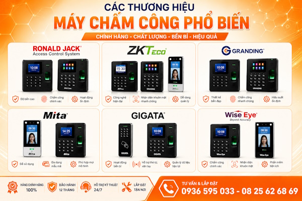 Chuyên lắp đặt máy chấm công tại KCN Hải Sơn
