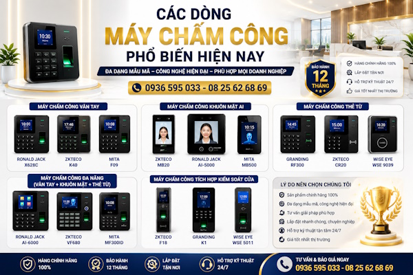 Chuyên lắp máy chấm công tại phường Phú Thọ, tp Hồ Chí Minh