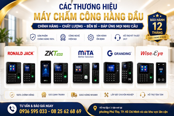 Dịch vụ lắp đặt máy chấm công tại phường Phú Thọ tp Hồ Chí Minh