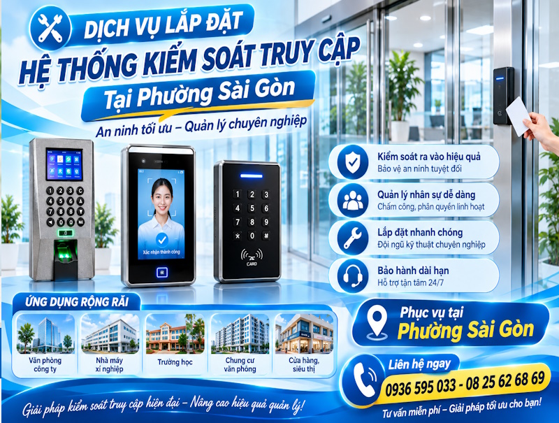 Lắp đặt hệ thống kiểm soát truy cập tại phường Sài Gòn