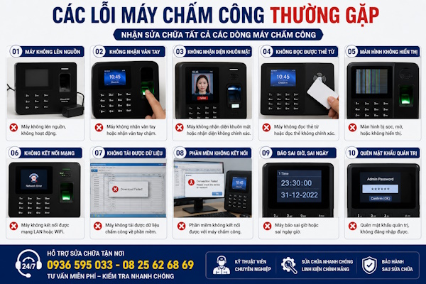 Sửa máy chấm công tại phường Tân Thới Hiệp