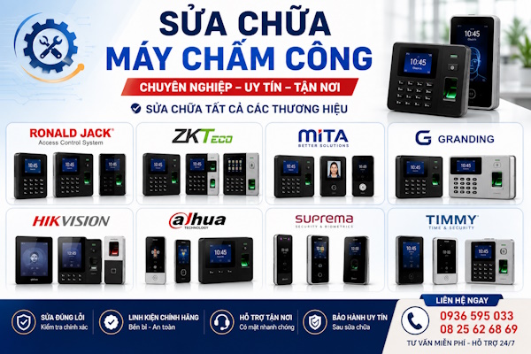 Sửa chữa máy chấm công giá rẻ tại phường Tây Thạnh