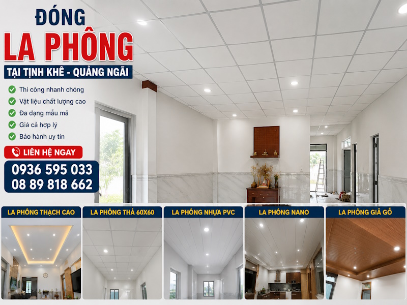 Đóng la phong cho nhà ở tại Tinh khê Quảng NGãi