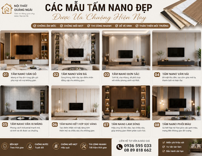 Các mẫu tấm Nano đẹp được ưu chuộng hiện nay