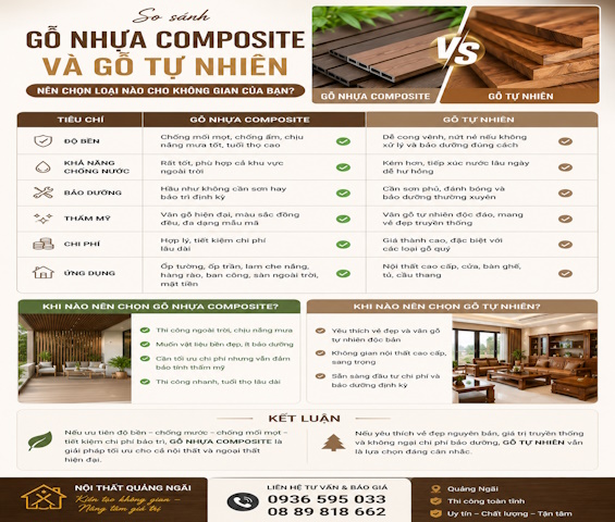 So sánh gỗ nhựa Composite và gỗ tự nhiên