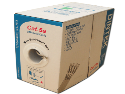CÁP MẠNG DINTEK CAT.5E UTP, 4 pair, 24AWG, 100m/box