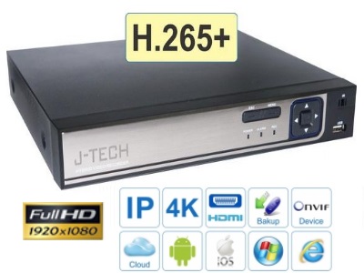 Đầu ghi hình camera IP 8 kênh J-TECH HD6208 (H.265+)