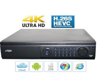 Đầu ghi hình camera IP 64 kênh Ultra HD 4K J-Tech HD6164
